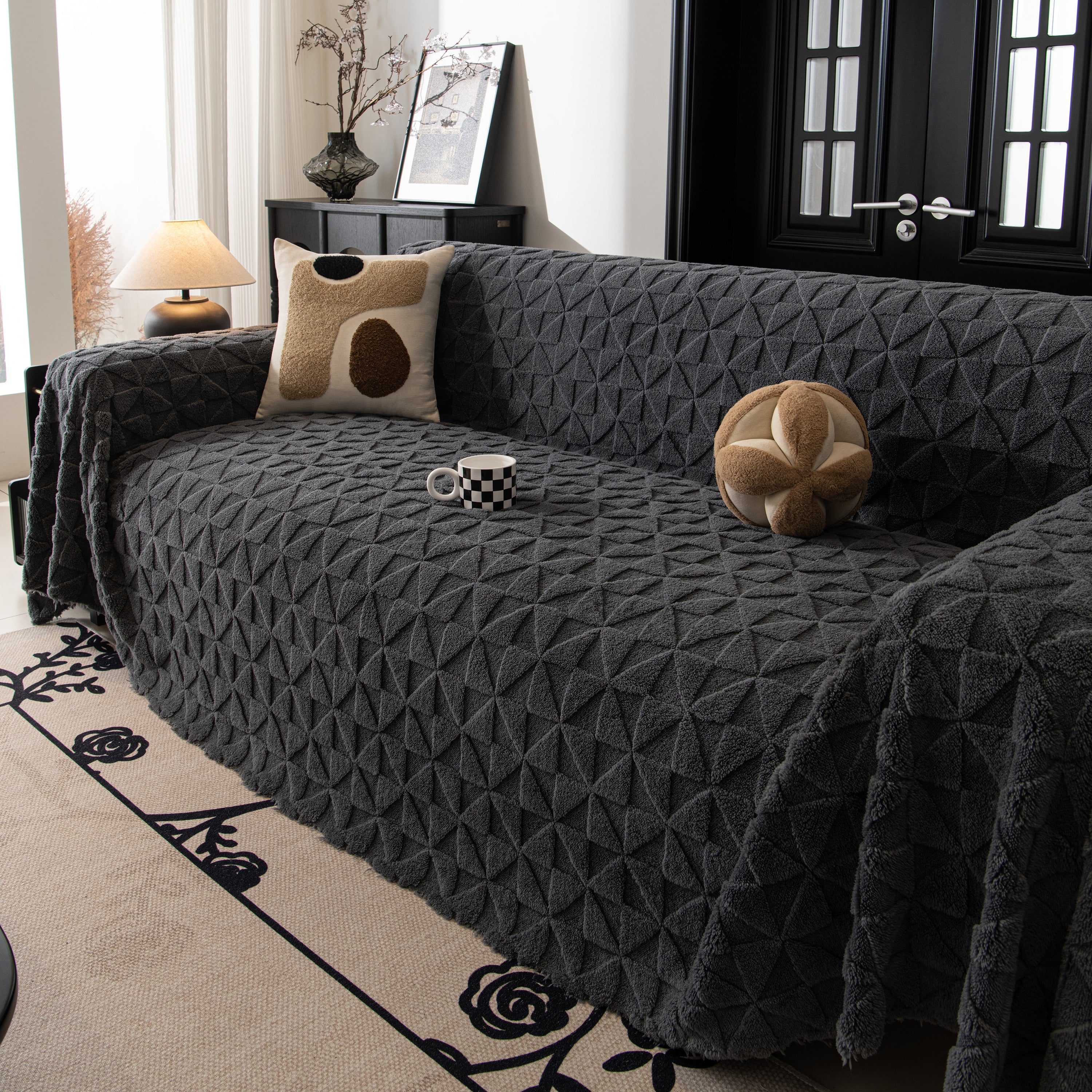Plush Soft Couch Cover For Sofa And Furniture Lightweight Throw Blankets For Sectional Couch