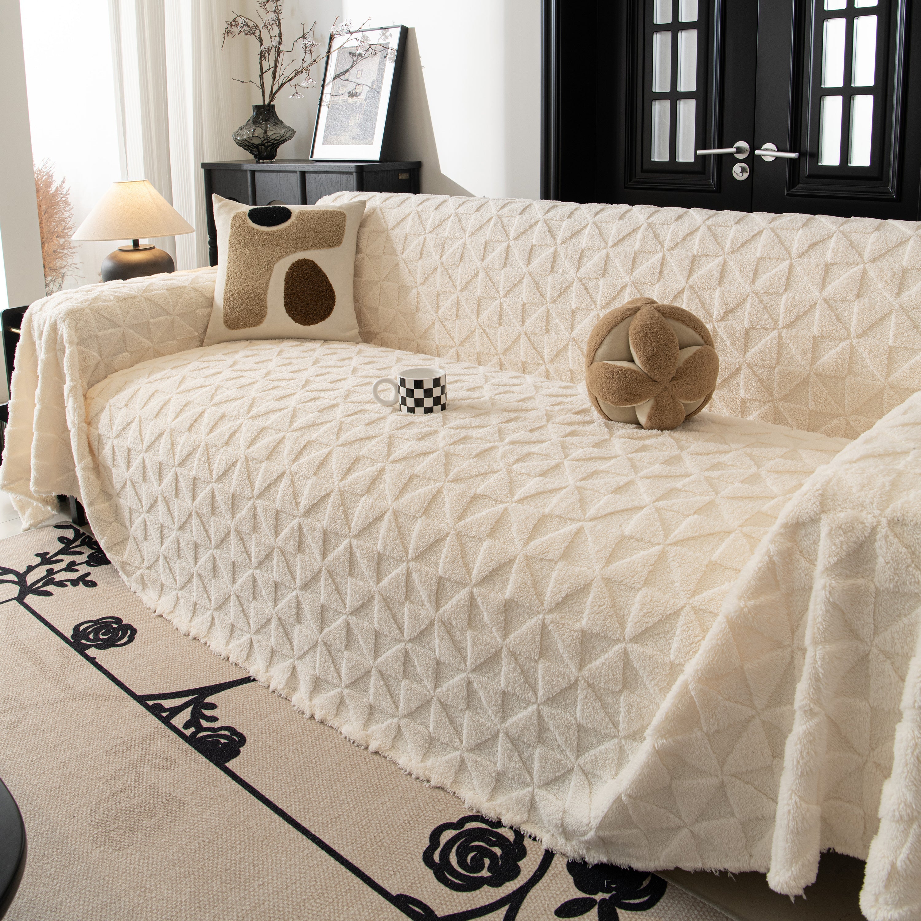 Plush Soft Couch Cover For Sofa And Furniture Lightweight Throw Blankets For Sectional Couch