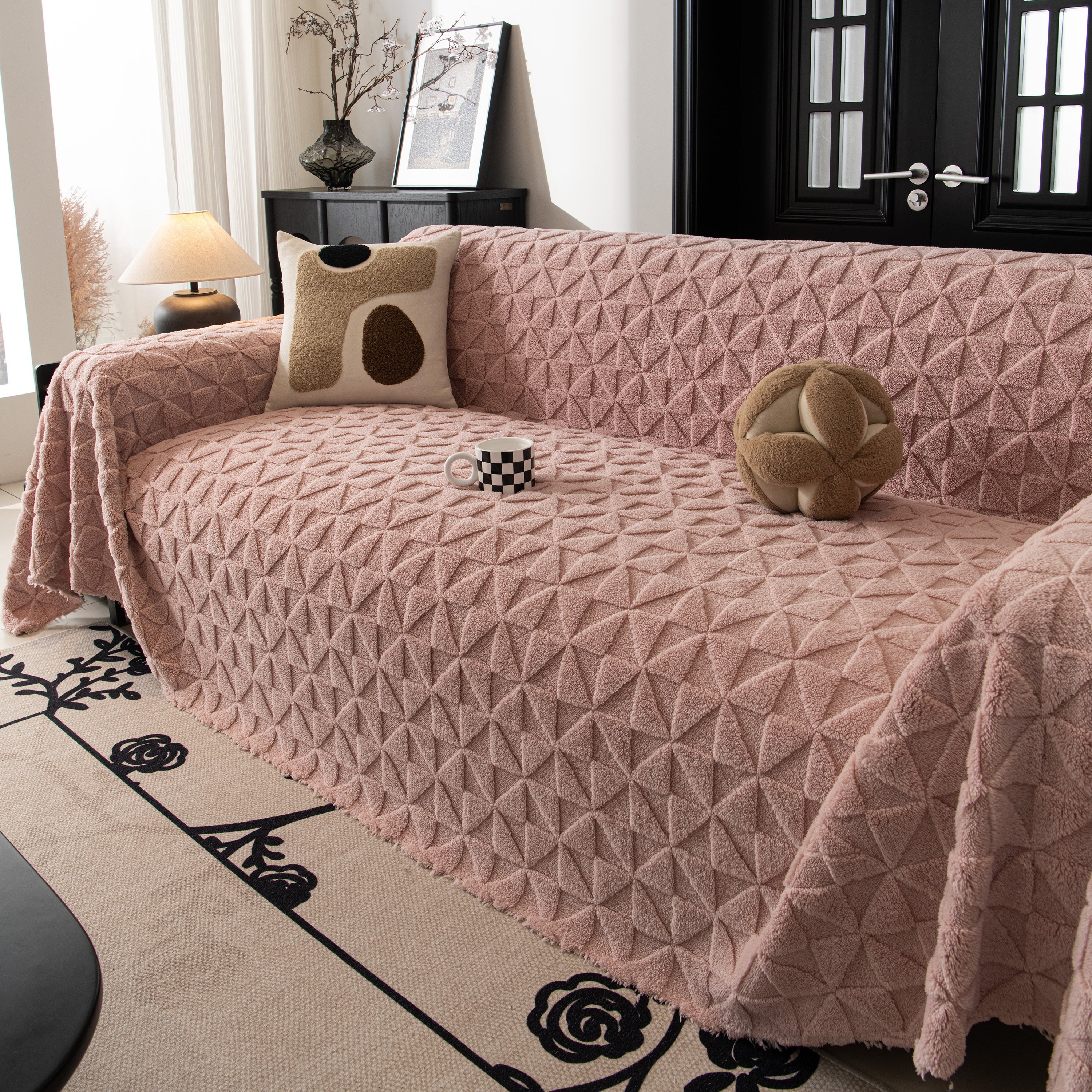 Plush Soft Couch Cover For Sofa And Furniture Lightweight Throw Blankets For Sectional Couch