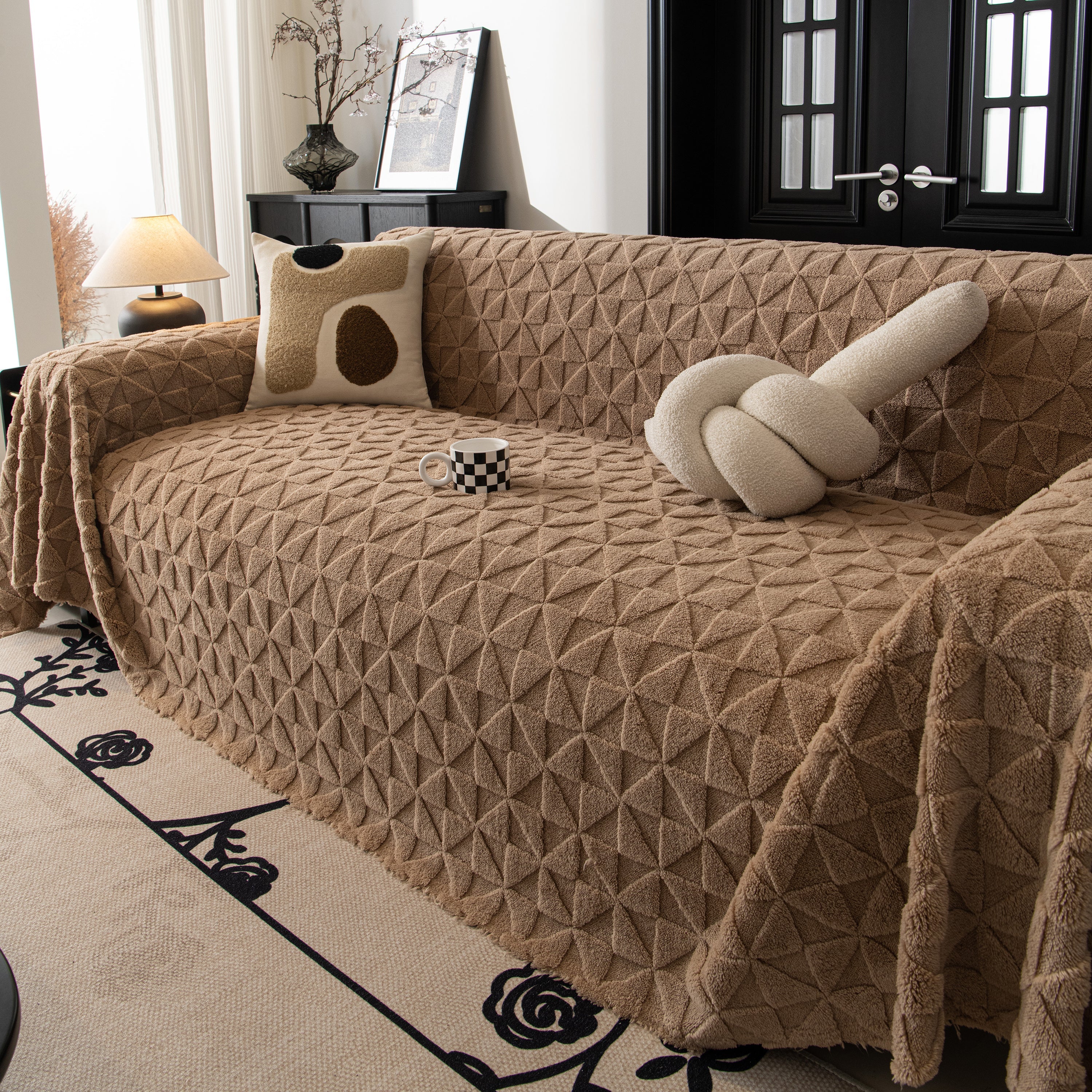 Plush Soft Couch Cover For Sofa And Furniture Lightweight Throw Blankets For Sectional Couch