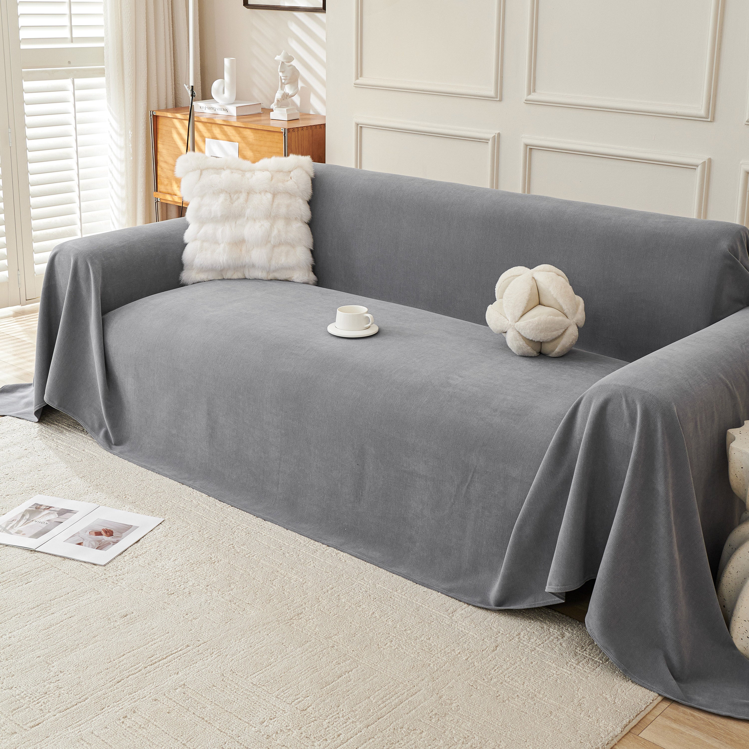 Waterproof Scratch Proof Sofa Protector Throw Blanket, Couch Cover For Pets & Kids