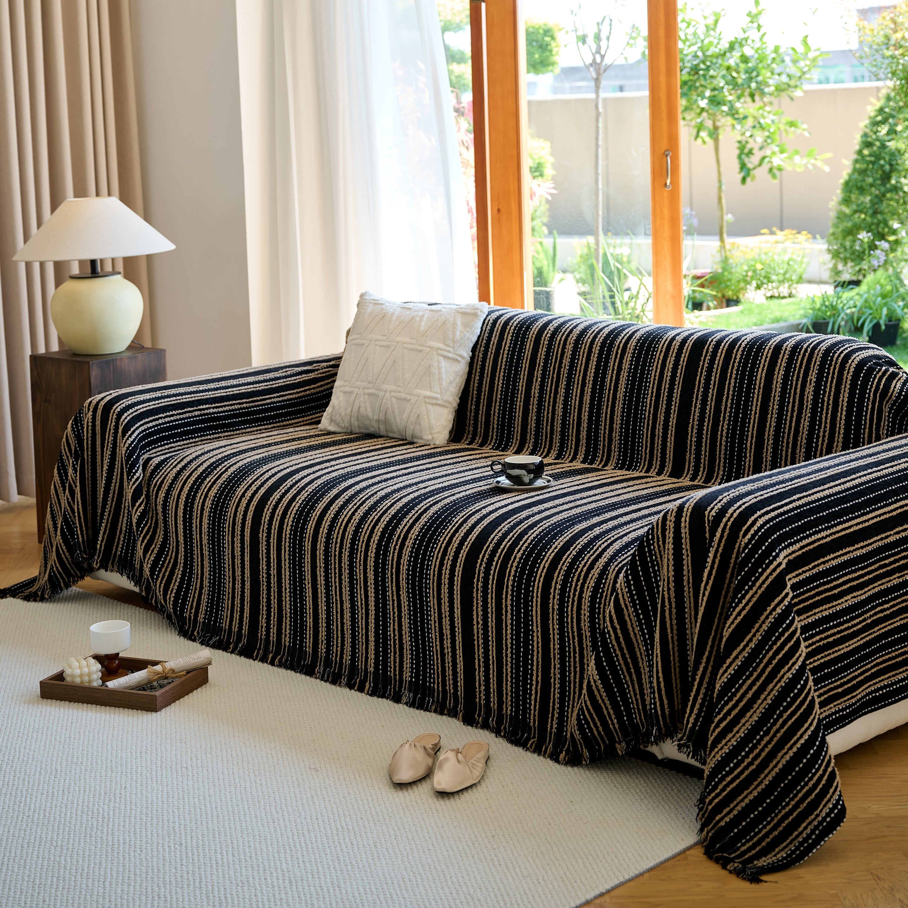 Vintage-inspired Striped Blankets For Couch Covers Luxury Couch Throw Cover With Timeless Elegance