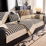 Vertical Stripes Sectional Sofa Cover Slipcover - Non-slip, Fits L-shape Couches