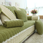 Non-slip Sectional Couch Cover With Lace, Furniture Protector For Dogs, Pets, And Kids Ii