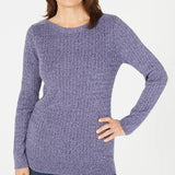 Karen Scott Women's Boat-Neck Cotton Sweater Blue Size X-Large
