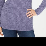 Karen Scott Women's Boat-Neck Cotton Sweater Blue Size X-Large