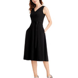 Calvin Klein Women's Embellished Belted Dress Black Size 4 Petite