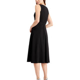Calvin Klein Women's Embellished Belted Dress Black Size 4 Petite