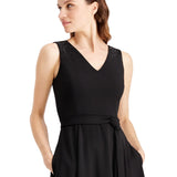 Calvin Klein Women's Embellished Belted Dress Black Size 4 Petite
