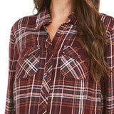 Style & Co Women's Plaid Tunic Purple Size Small