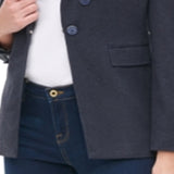 Tommy Hilfiger Women's Ribbon Trim Blazer Gray Size 6