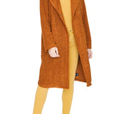 Sanctuary Women's Go Long Teddy Coat Light Brown Size X-Large