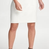 DKNY Women's Bell Sleeve Above the Knee Sheath Dress White Size 12