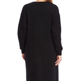 Vince Camuto Women's Mixed Knit Open Front Cardigan Sweater Black Size XS