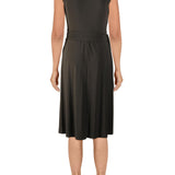 Ralph Lauren Women's Dorena MIDI Faux Wrap Wear to Work Dress Black Size 10