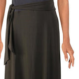 Ralph Lauren Women's Dorena MIDI Faux Wrap Wear to Work Dress Black Size 10
