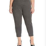 Michael Kors Women's Plus Cropped Chain-Print Pants Black Size 0X