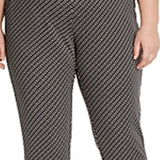 Michael Kors Women's Plus Cropped Chain-Print Pants Black Size 0X