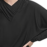 DKNY Women's Draped Dolman Sleeve Hoodie Sweater Black Size Medium