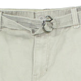 Unionbay Men's Belted Mid Rise Flat Front Cargo Shorts Beige Size 34