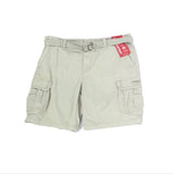 Unionbay Men's Belted Mid Rise Flat Front Cargo Shorts Beige Size 34