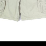 Unionbay Men's Belted Mid Rise Flat Front Cargo Shorts Beige Size 34