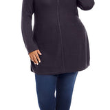 Style & Co Women's Plus Seam Front Tunic Sweater Black Size 3X