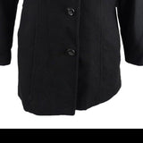 Nautica Women's Stand Collar Peacoat Black Size 2X