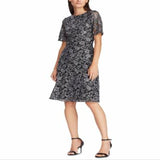Ralph Lauren Women's Floral Lace Dress Gray Size 0