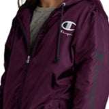 Champion Women's Fleece Lined Stadium Jacket Purple Size XX-Large
