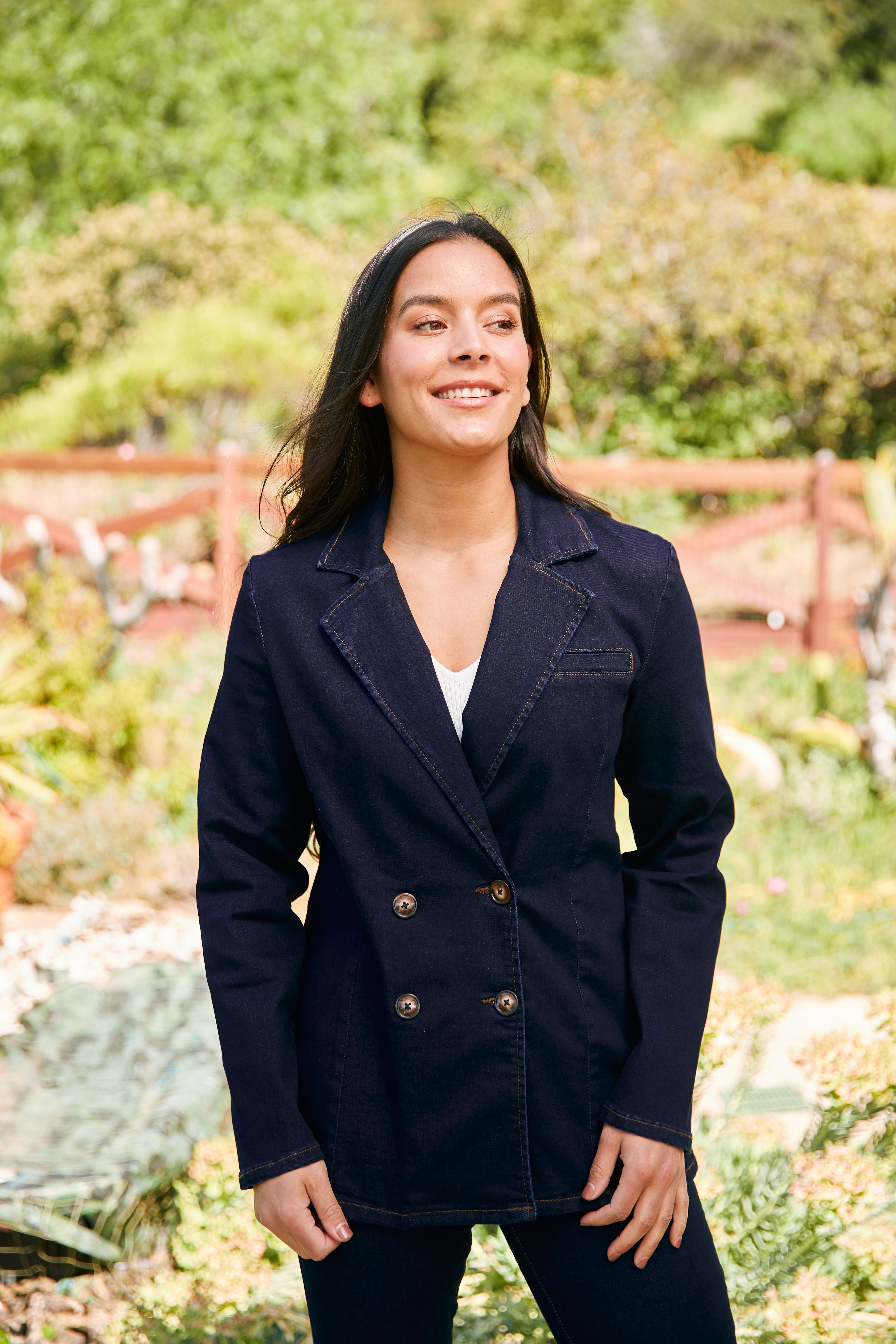 Westport Double Breasted Denim Blazer