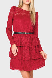 Scallop Lace Tiered Dress