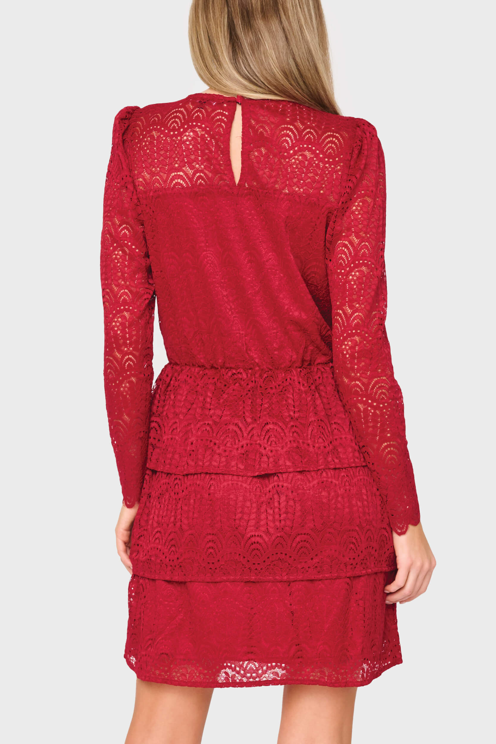 Scallop Lace Tiered Dress
