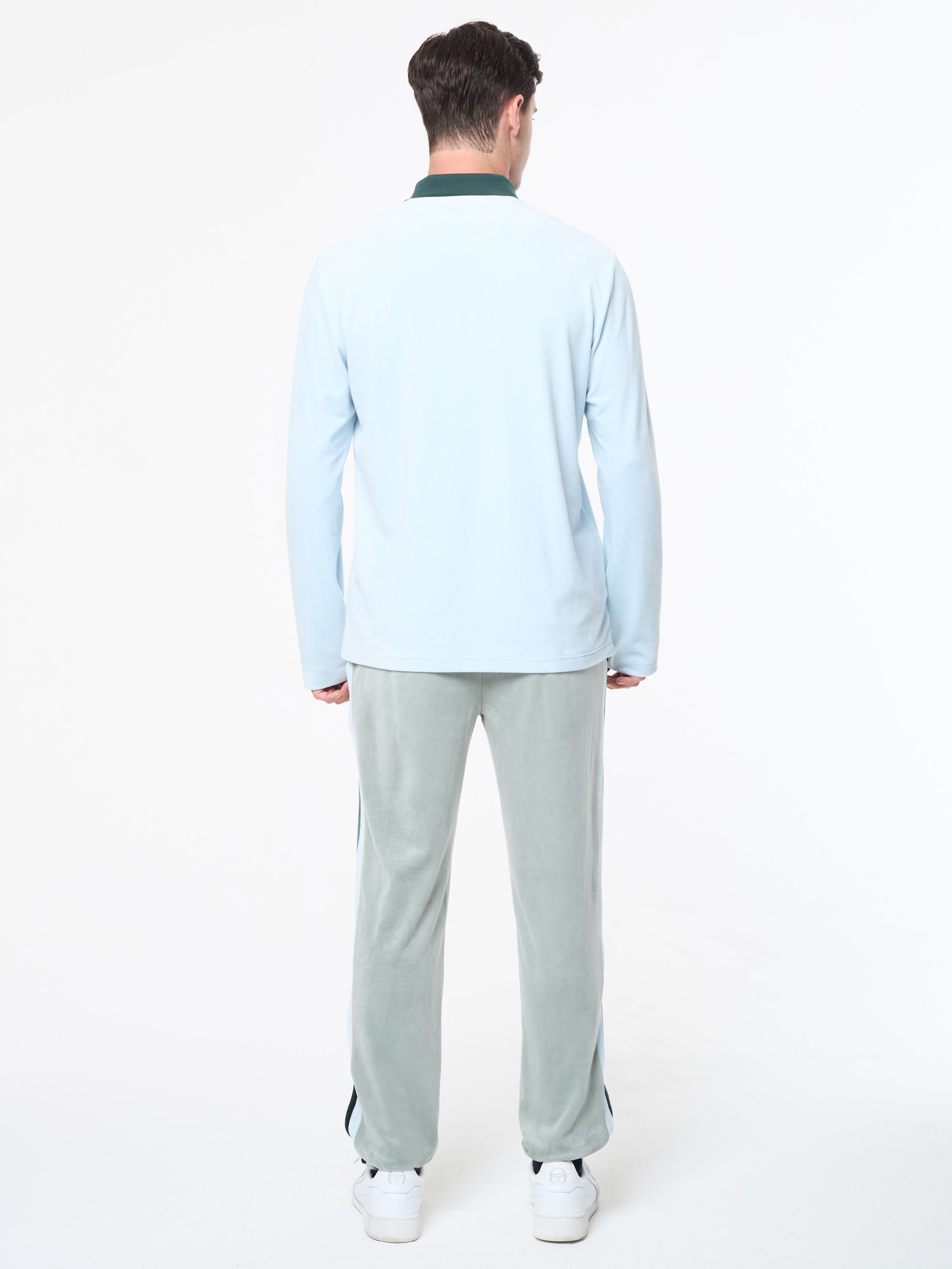 Banda Velour Polo- Baby Blue