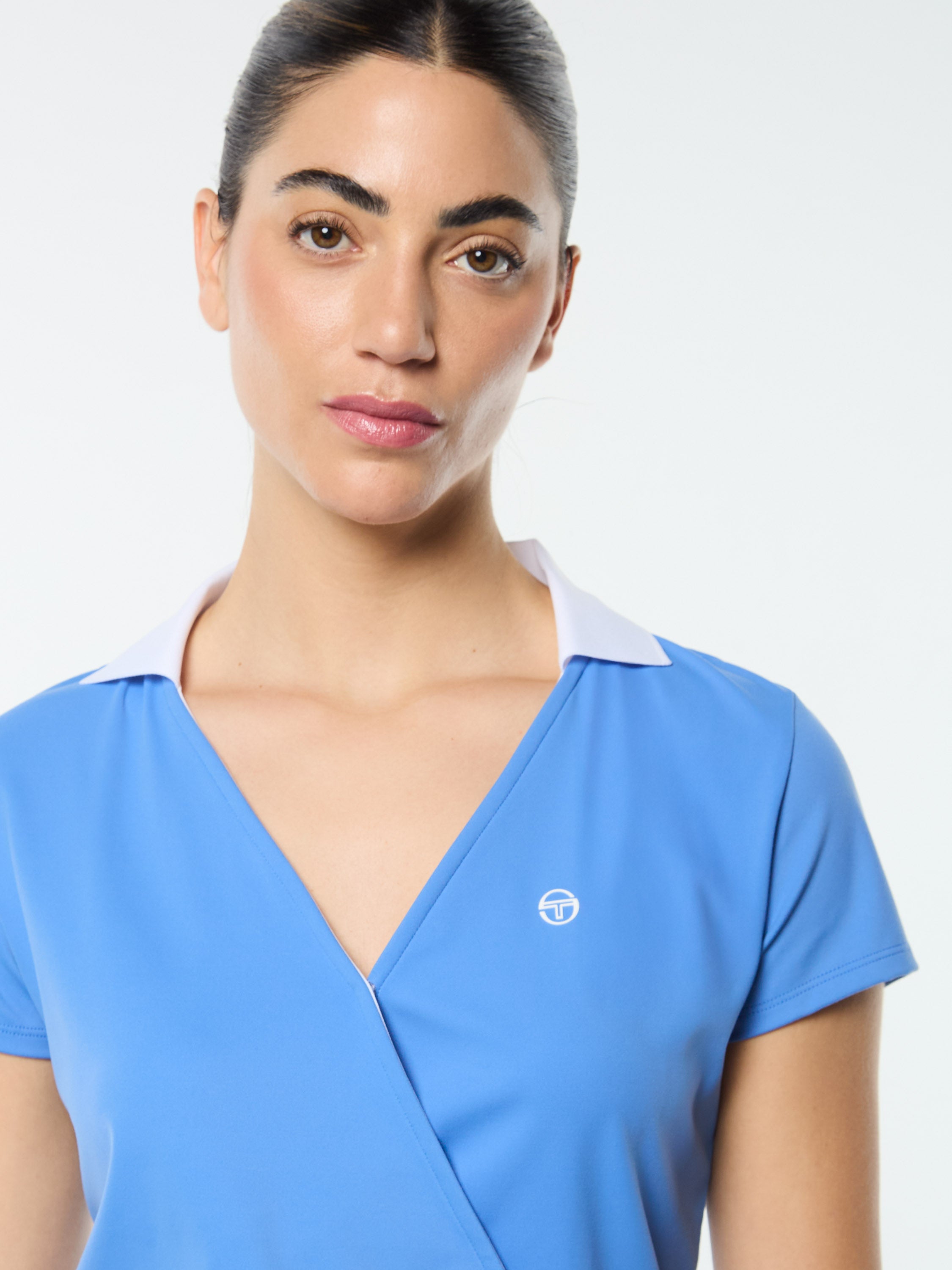 Agata Wrap Polo- Ultramarine