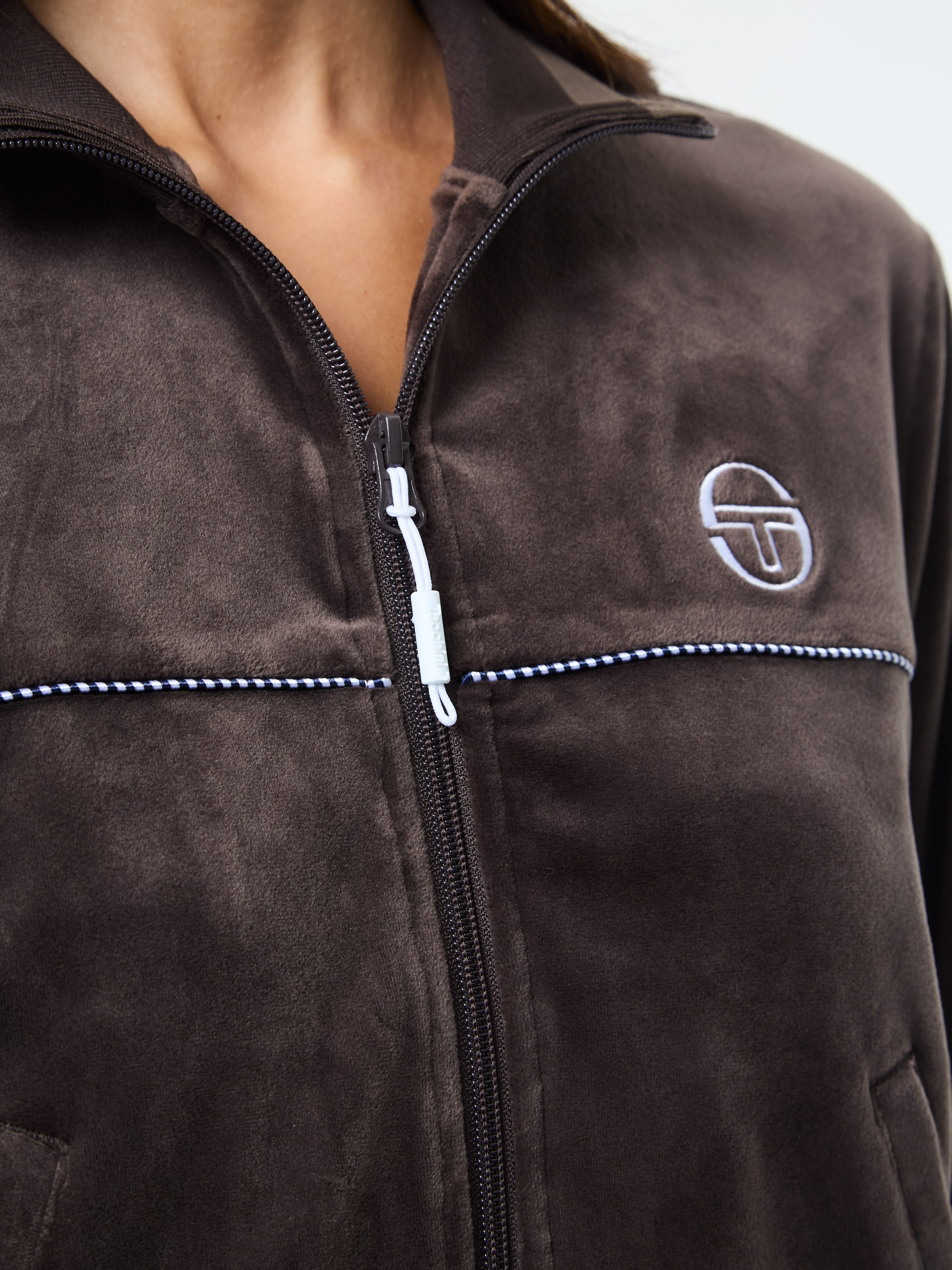 Leta Velour Jacket- Mulch