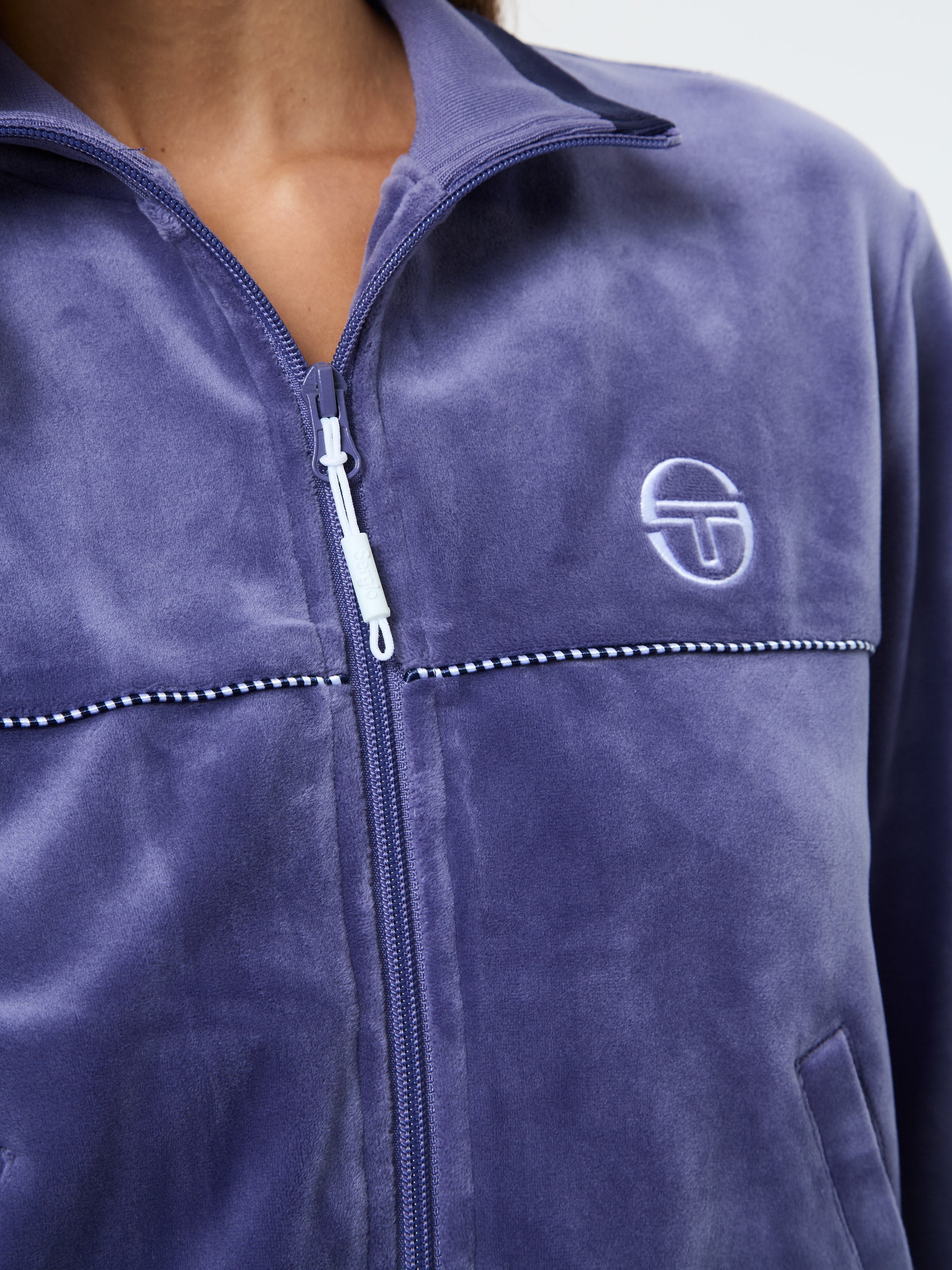 Leta Velour Jacket-heron