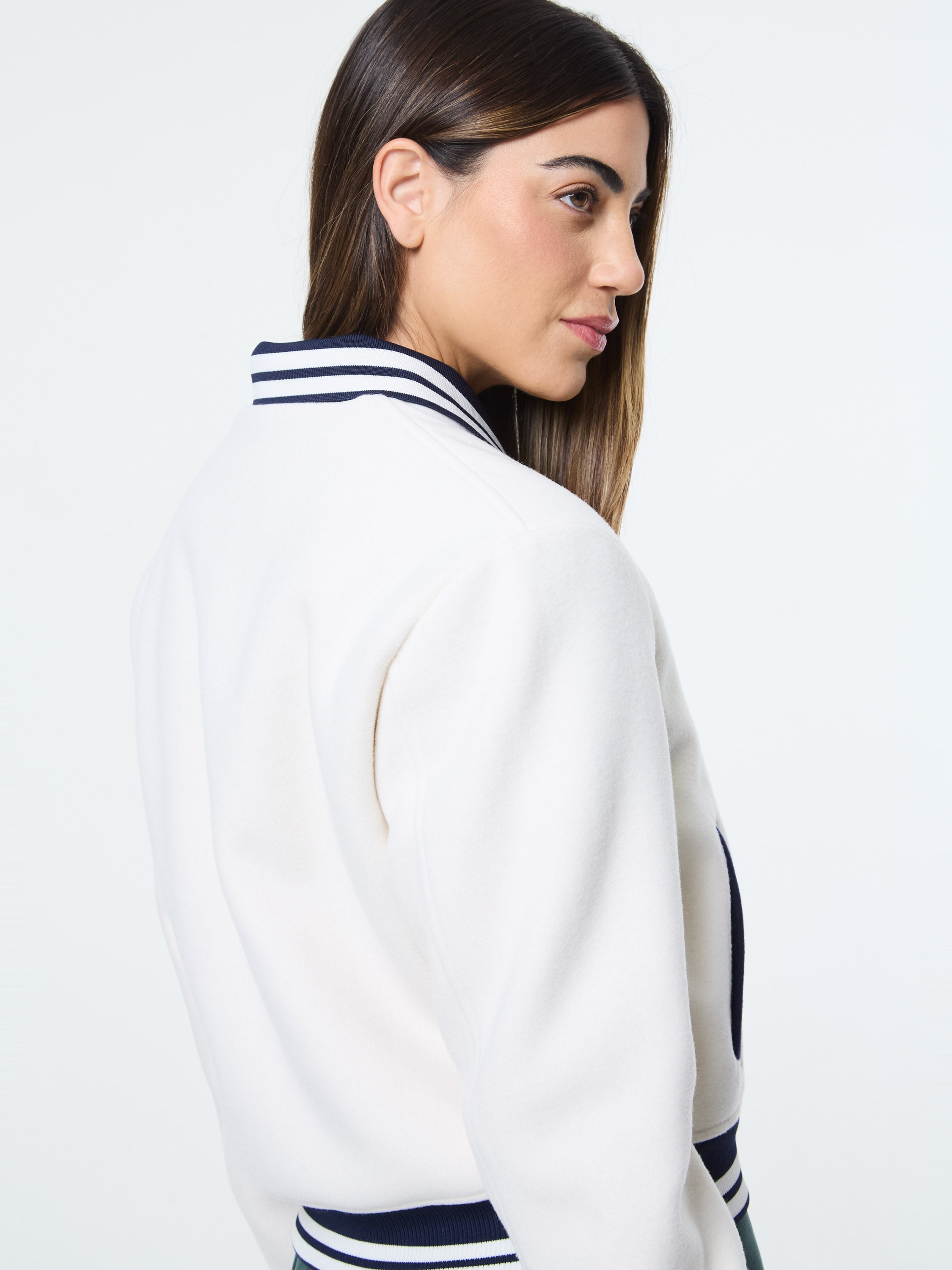 Marisa Varsity Jacket- Gardenia