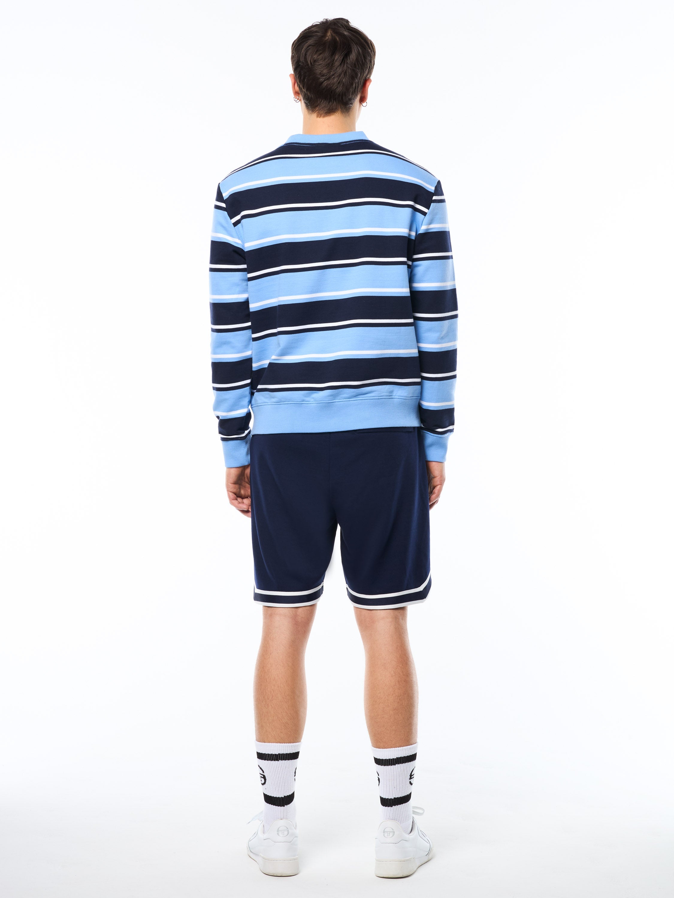 Strisce Stripe Crewneck-maritime Blue