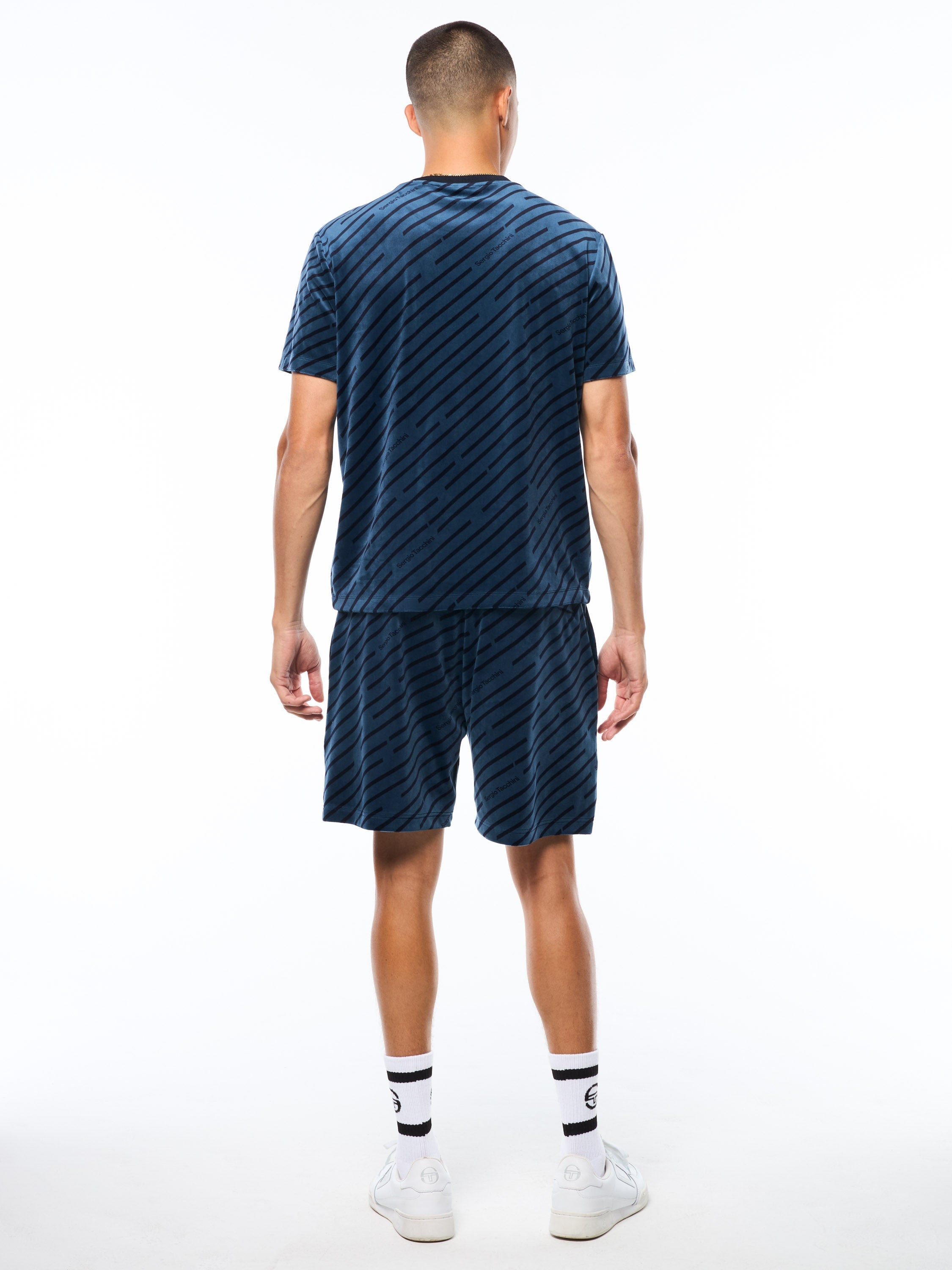 Obliquo Velour T-Shirt in Key Largo