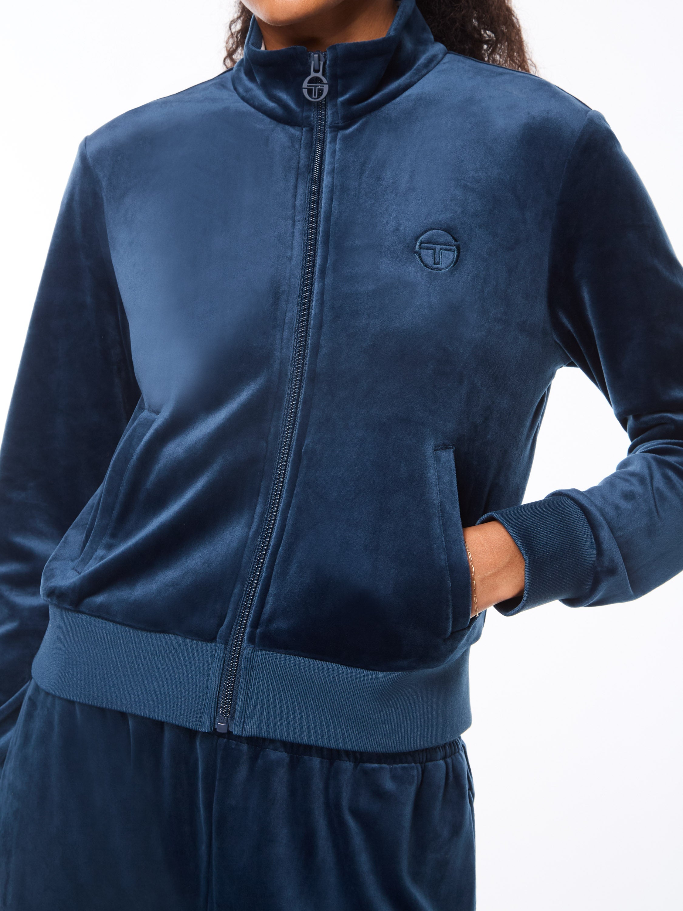 Nuvola Velour Track Jacket-key Largo