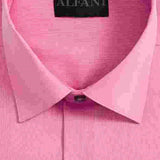 Alfani Men's Pinstripe Point Collar Classic Fit Dress Shirt Pink Size 17.5X32X33