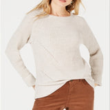 Style & Co Women's Marled Knit Sweater Green Size PP
