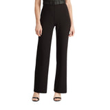 Ralph Lauren Women's Glitter Long Sleeve V Neck T-Shirt Straight Leg Wear To Work Jumpsuit Black Size 8