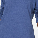 Karen Scott Women's Heathered Cowl Neck Long Sleeve Shirt Top Blue Size Small