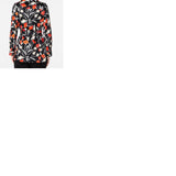 Calvin Klein Women's Printed Belted Jacket Red Size 2
