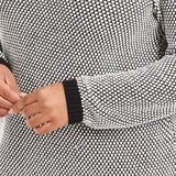 Charter Club Women's Button Trim Contrast Accent Sweater Black Size 4X