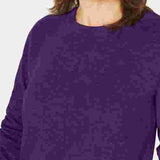 Karen Scott Women's Crewneck Long-Sleeve Sweater Purple Size X-Small