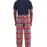 Club Room Men's Solid Top & Tropical Pants 2 Pc Pajama Set Red Size Small