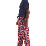 Club Room Men's Solid Top & Tropical Pants 2 Pc Pajama Set Red Size Small